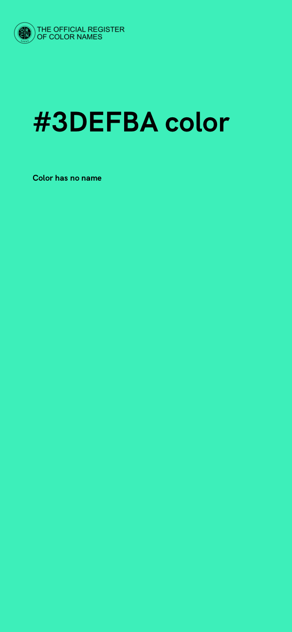 #3DEFBA color image
