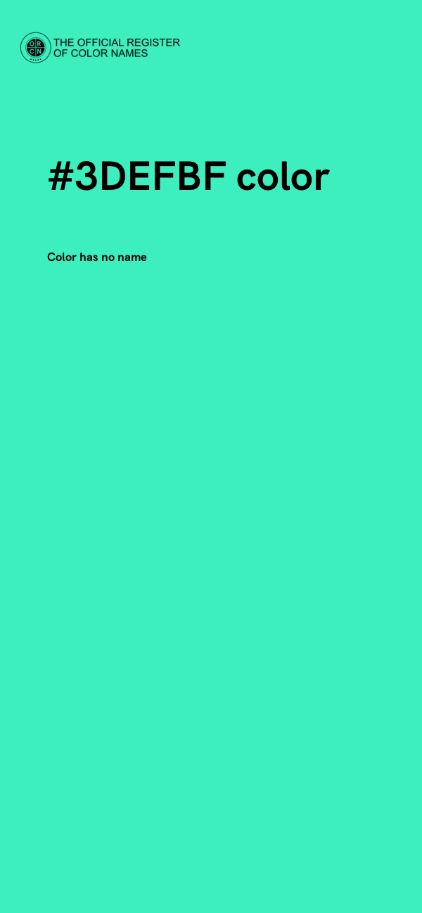 #3DEFBF color image