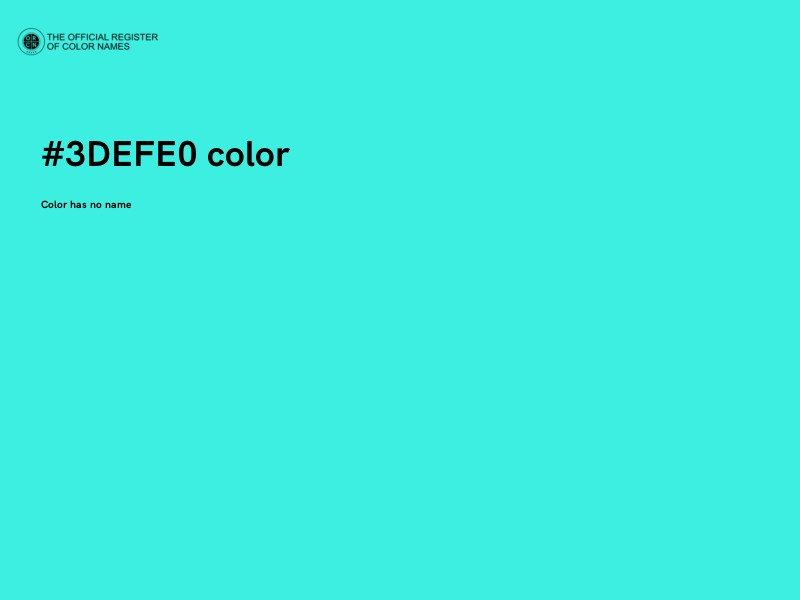 #3DEFE0 color image