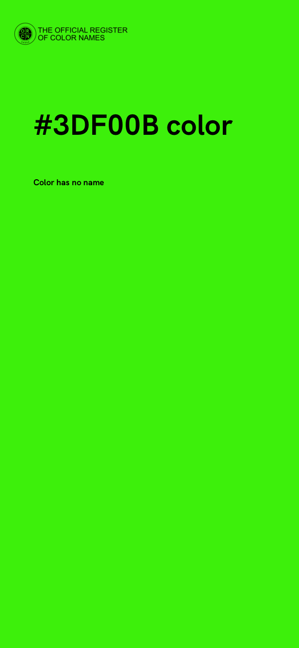 #3DF00B color image
