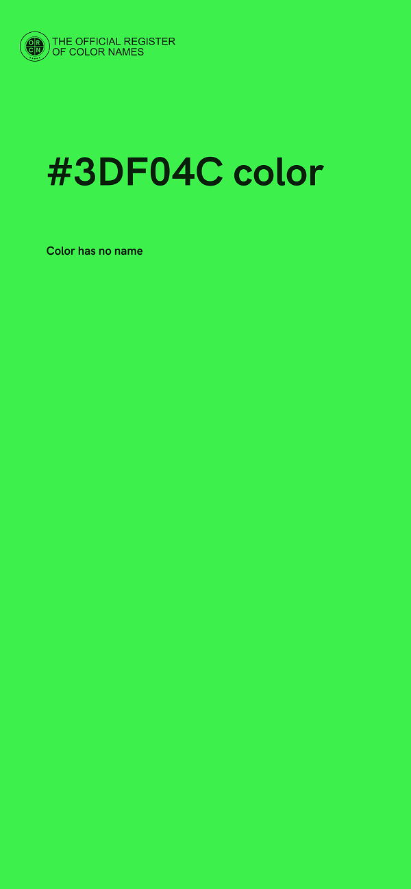 #3DF04C color image