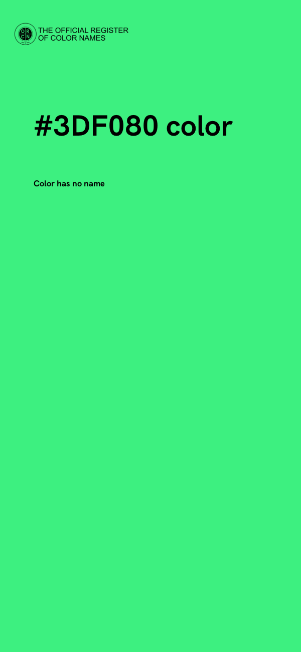 #3DF080 color image