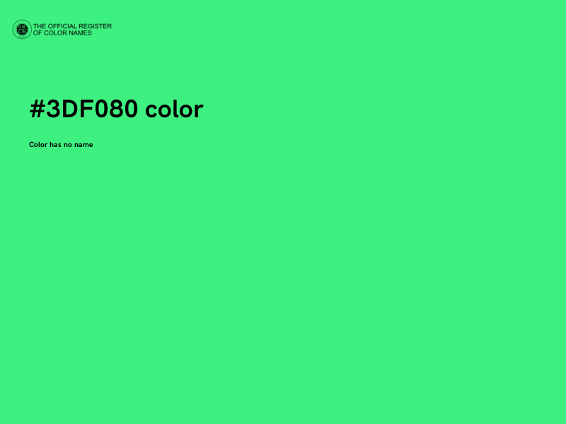 #3DF080 color image