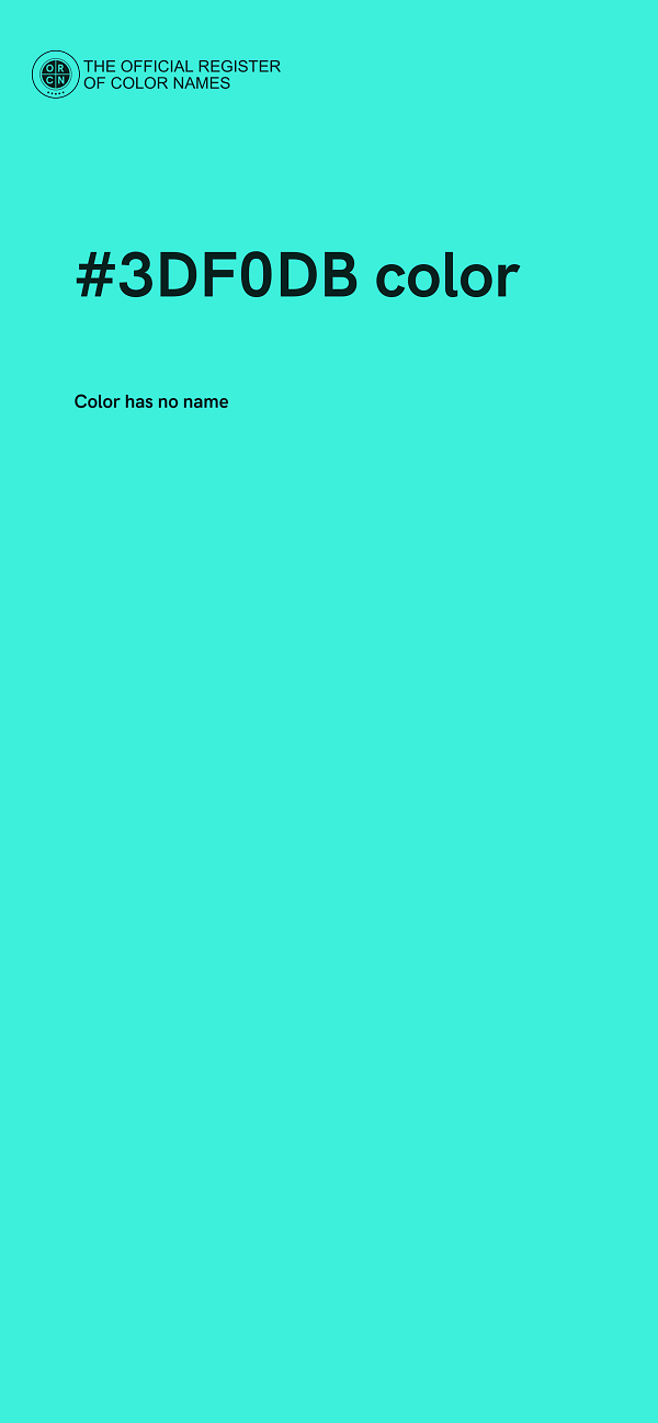 #3DF0DB color image