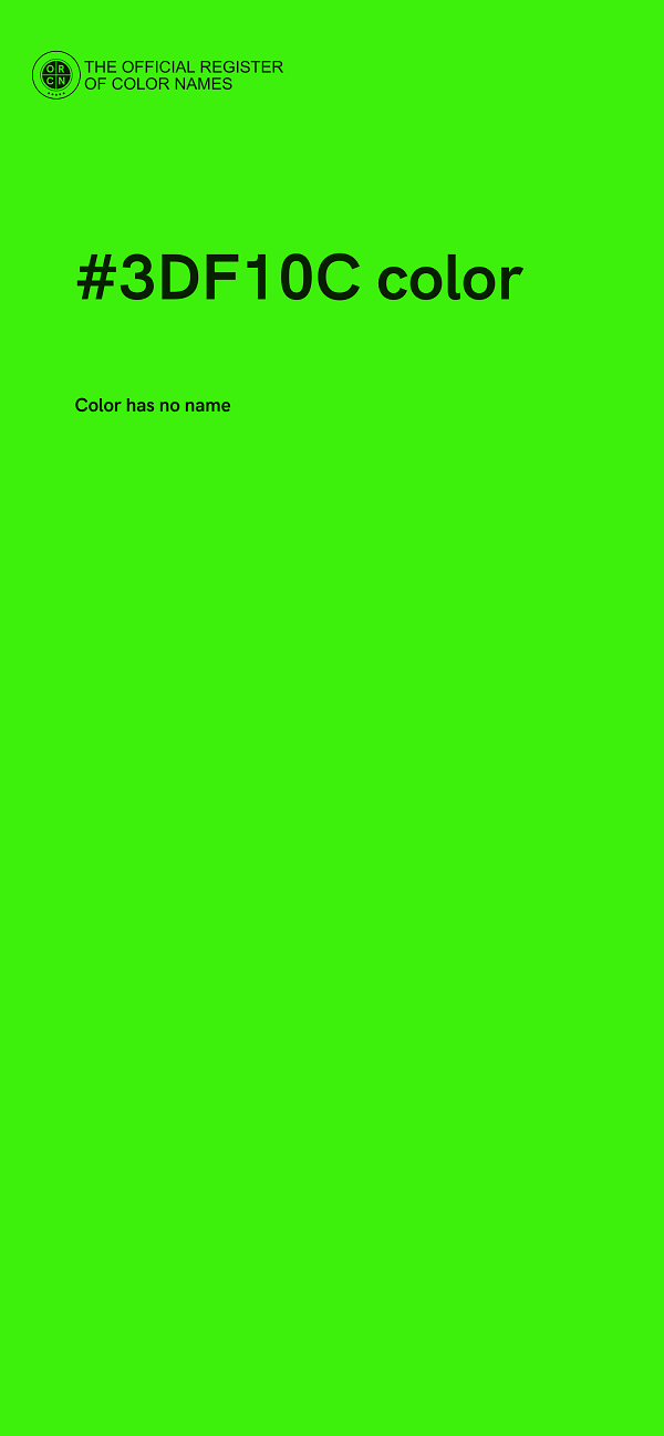 #3DF10C color image