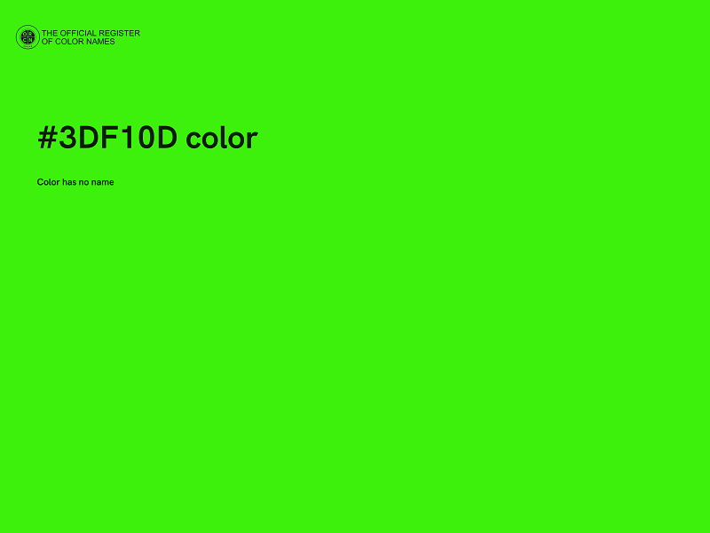 #3DF10D color image