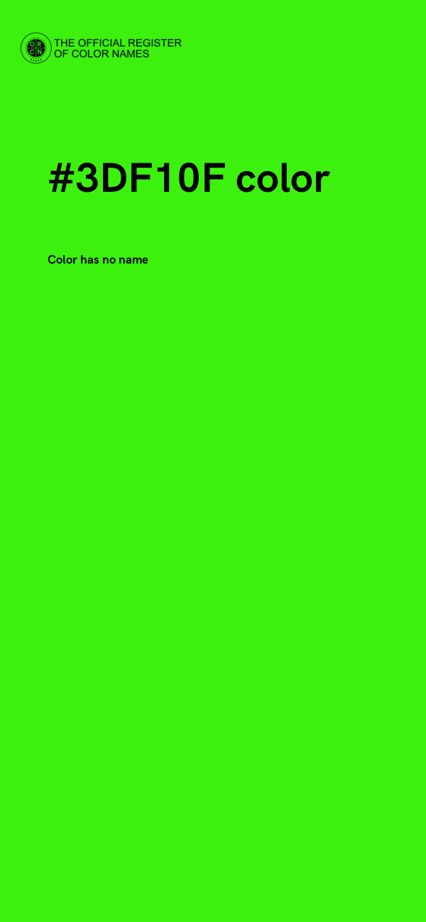 #3DF10F color image