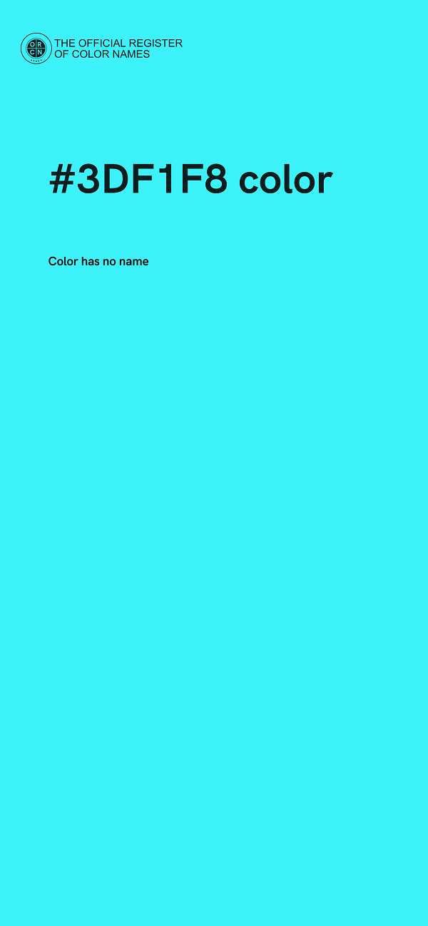 #3DF1F8 color image