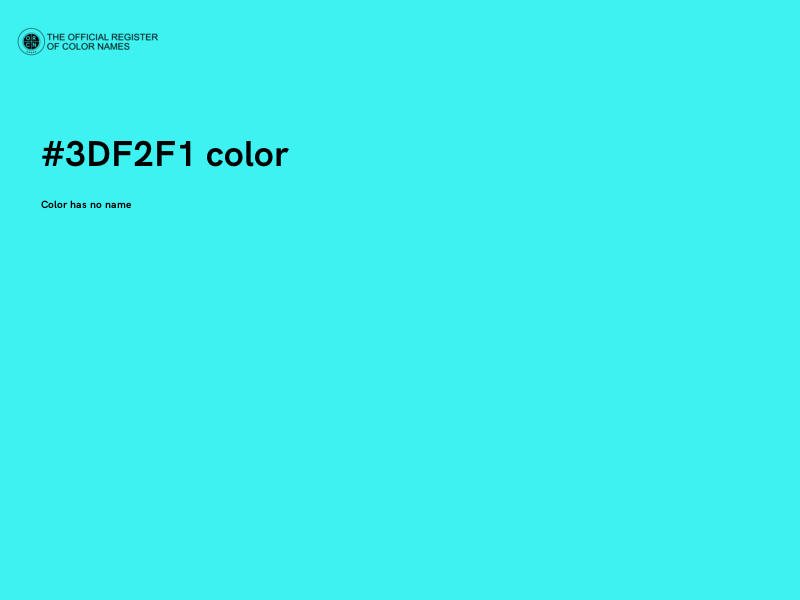 #3DF2F1 color image