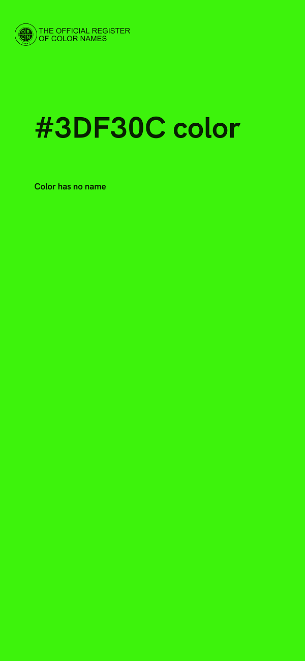 #3DF30C color image