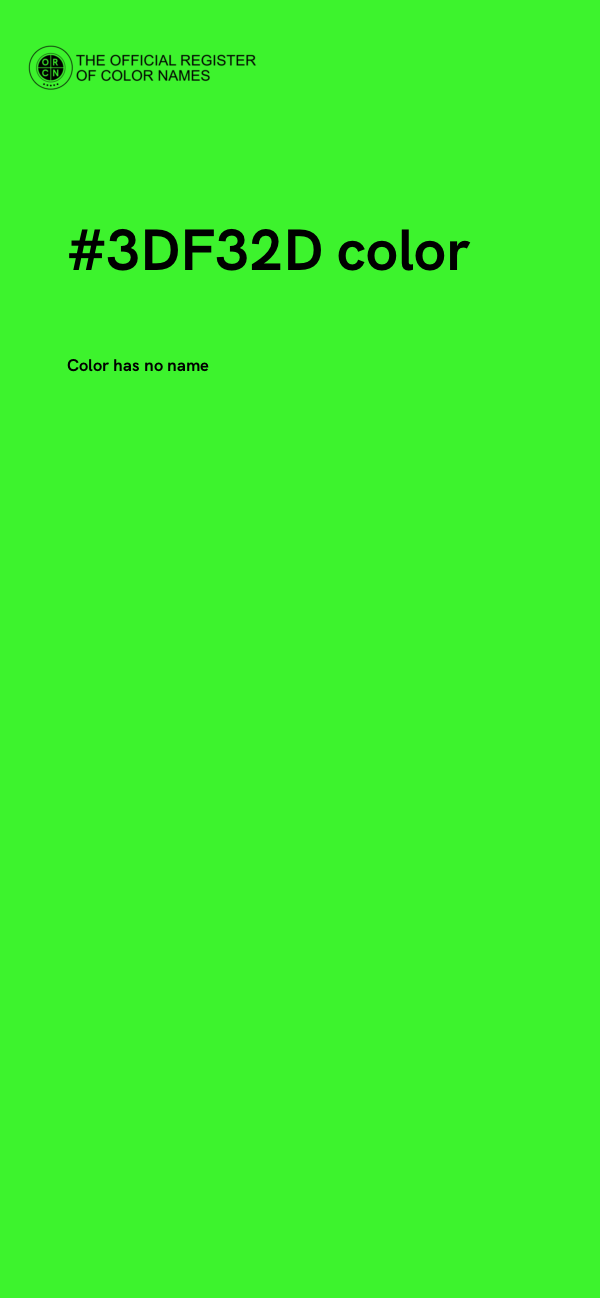 #3DF32D color image