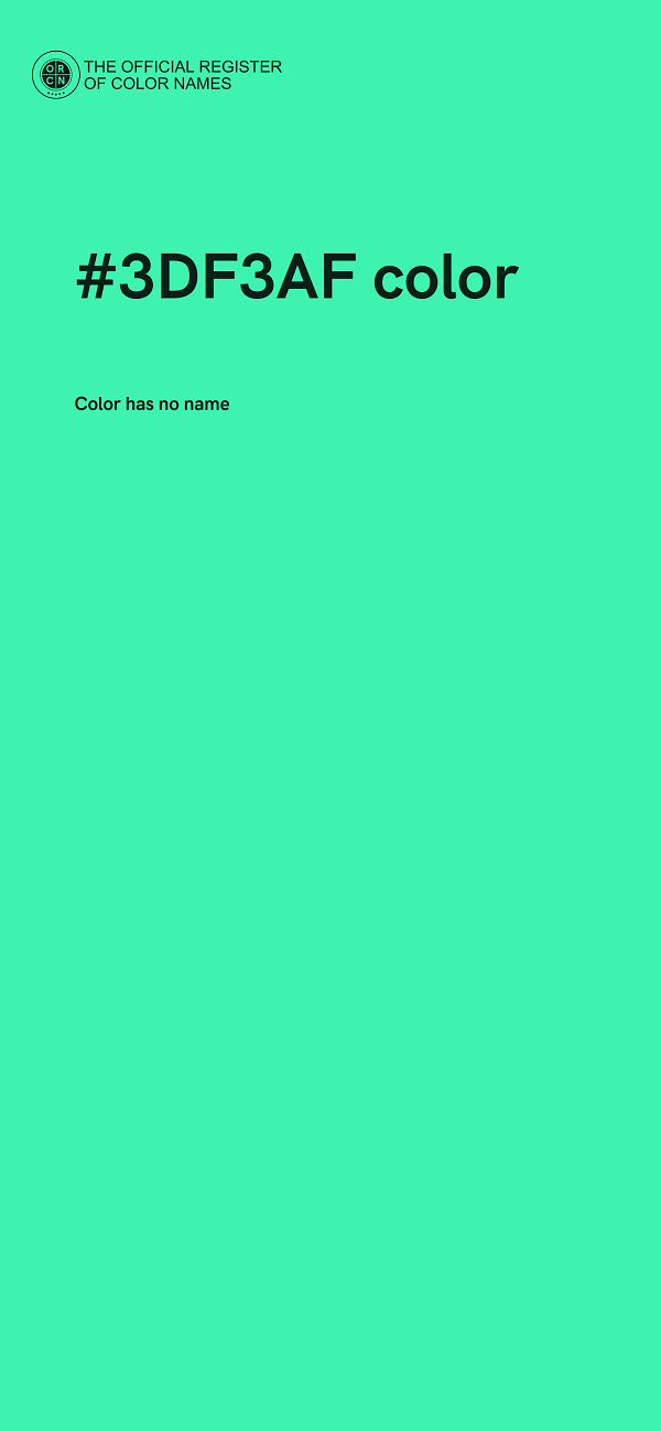 #3DF3AF color image