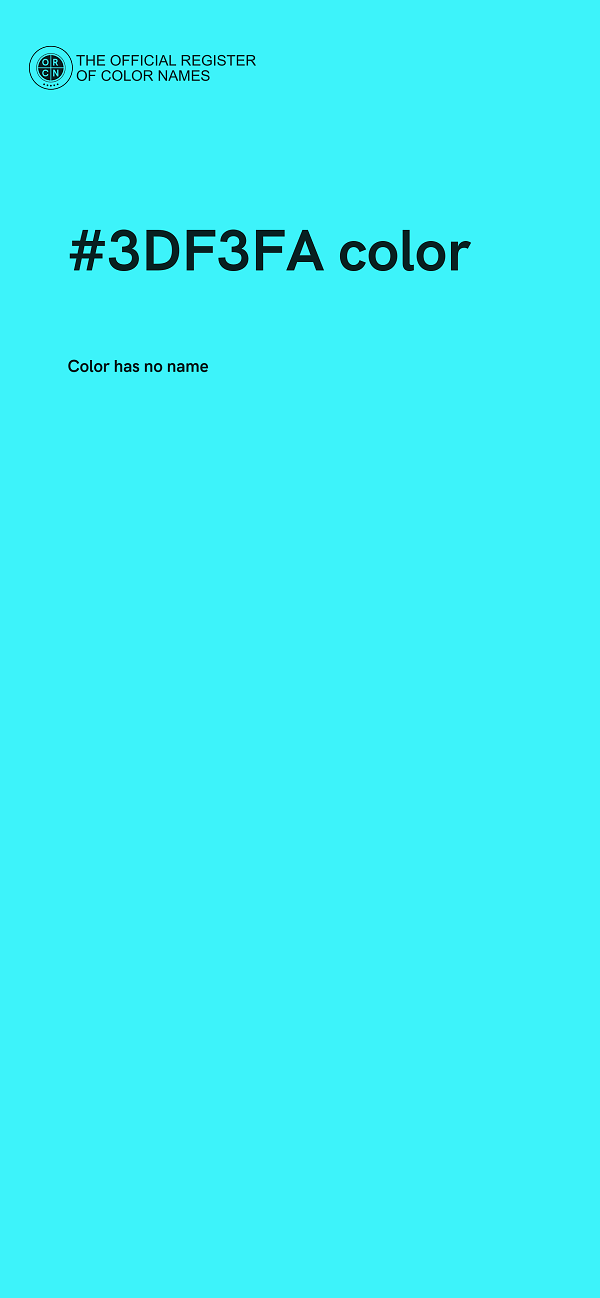 #3DF3FA color image