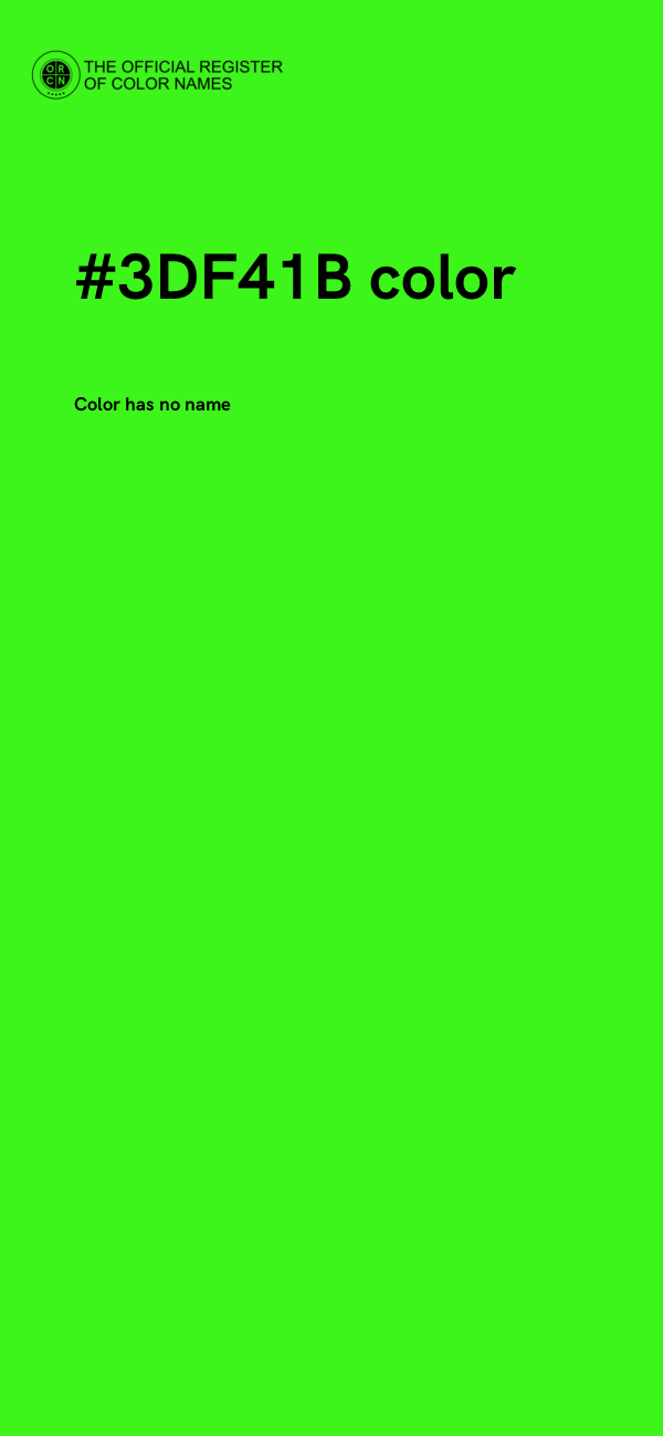#3DF41B color image