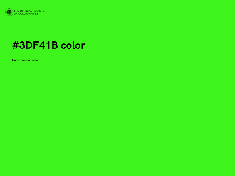 #3DF41B color image
