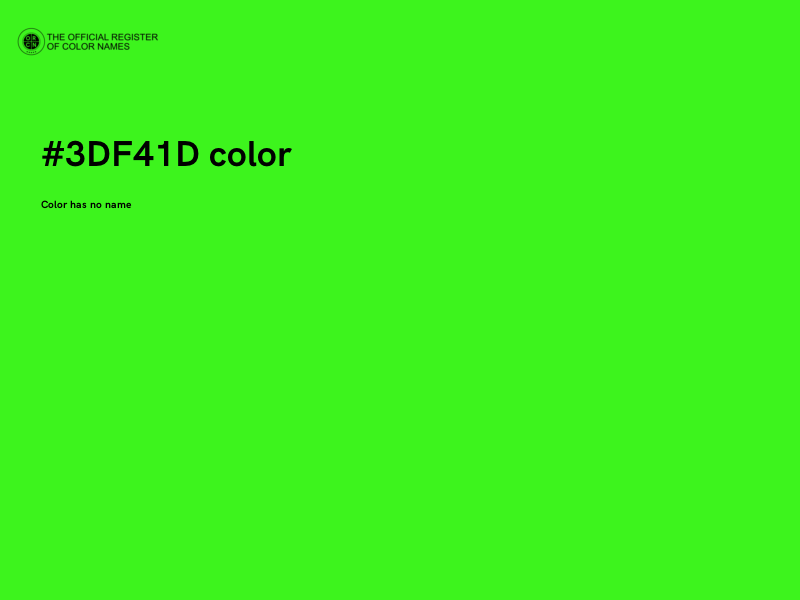 #3DF41D color image