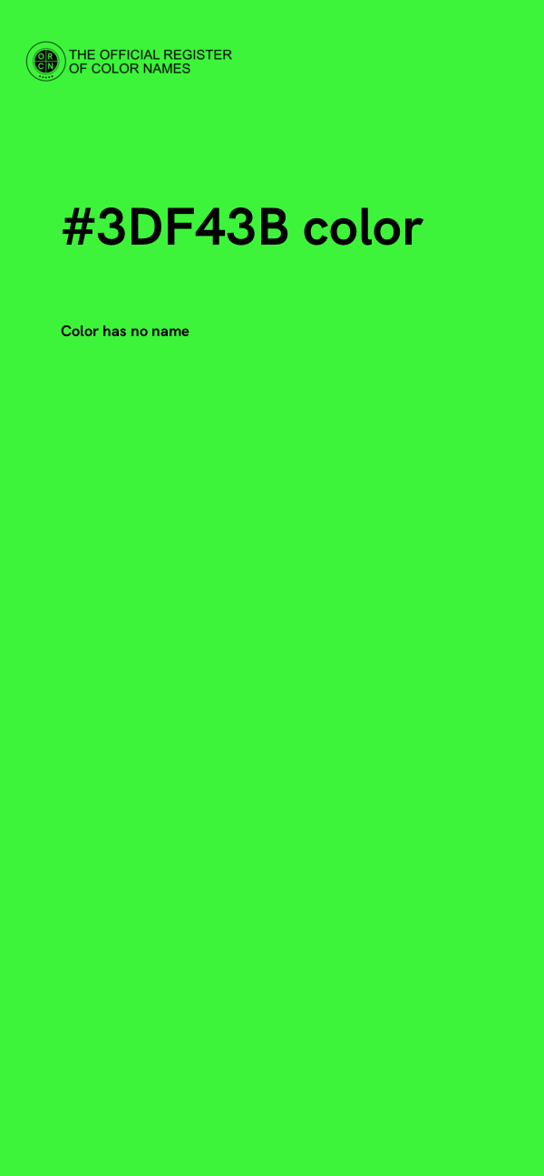 #3DF43B color image