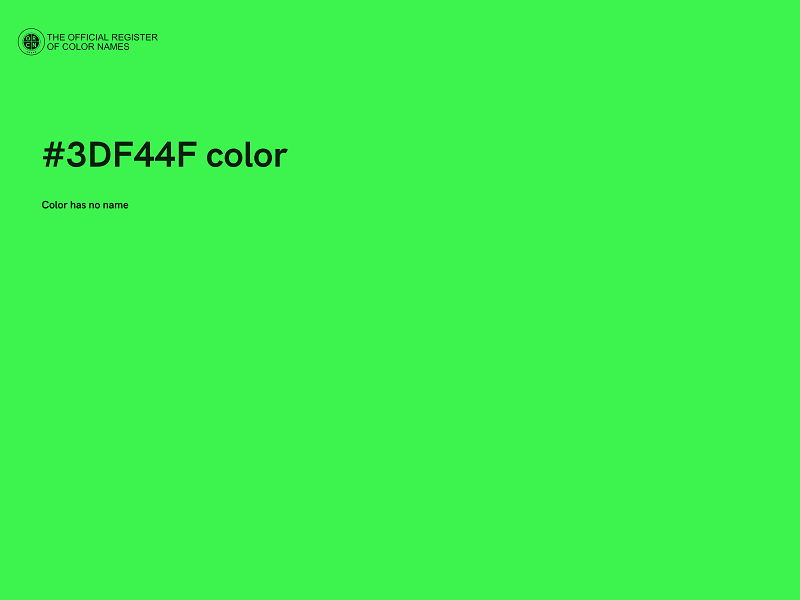 #3DF44F color image