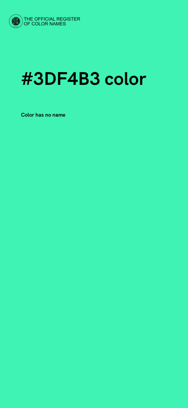 #3DF4B3 color image