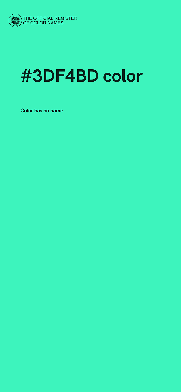 #3DF4BD color image
