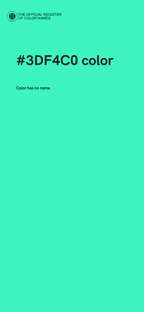 #3DF4C0 color image
