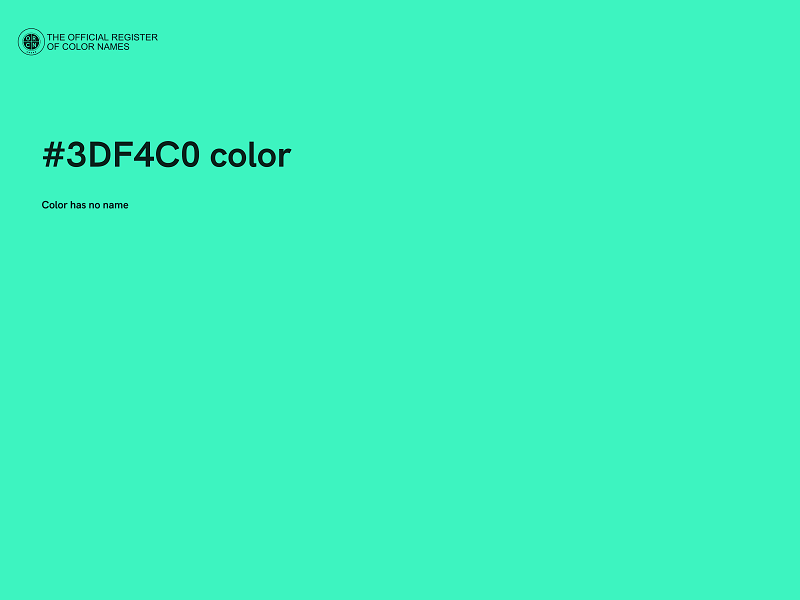 #3DF4C0 color image