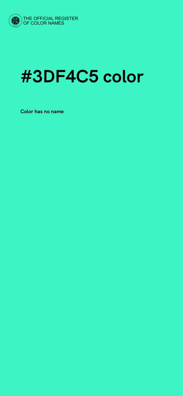 #3DF4C5 color image