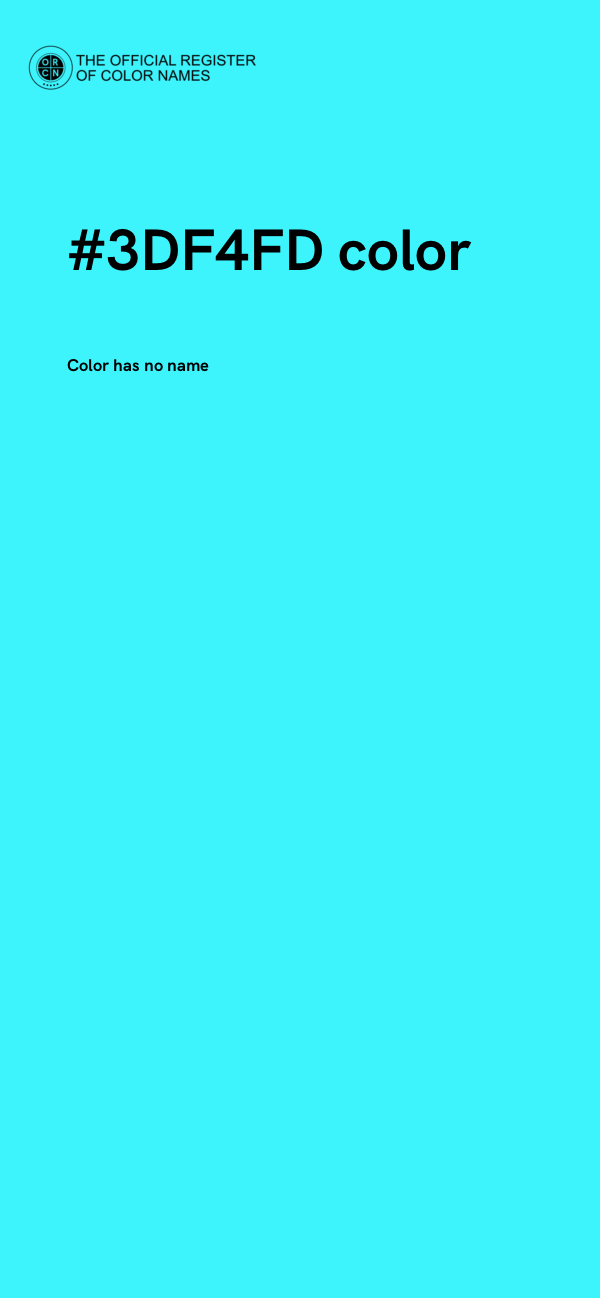 #3DF4FD color image