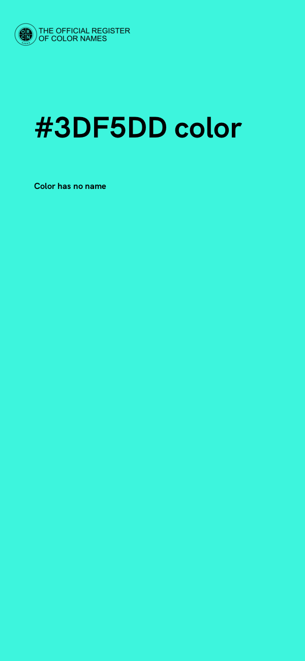 #3DF5DD color image