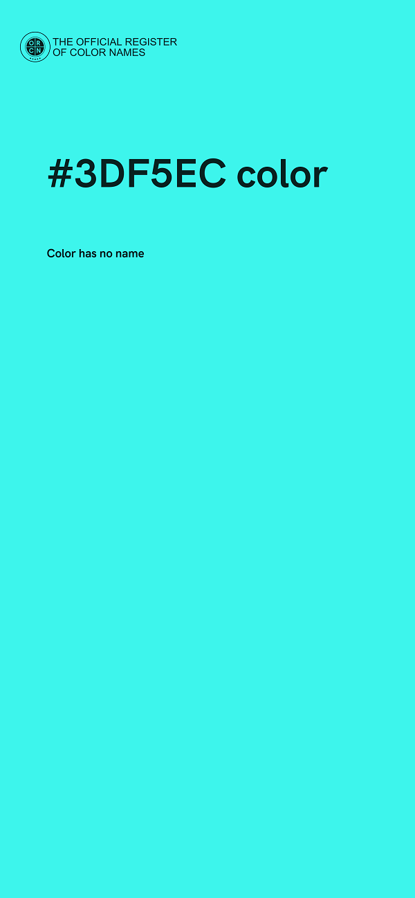 #3DF5EC color image