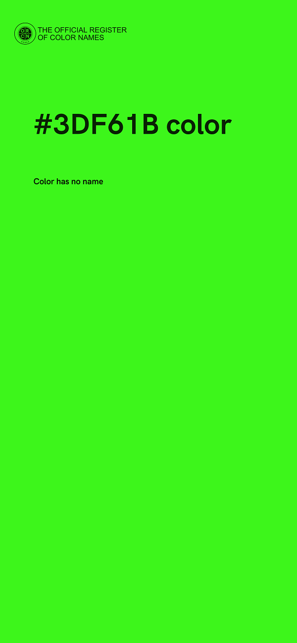 #3DF61B color image