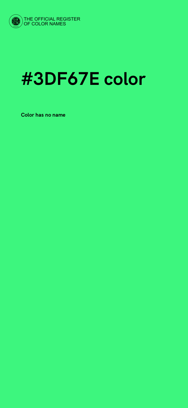 #3DF67E color image