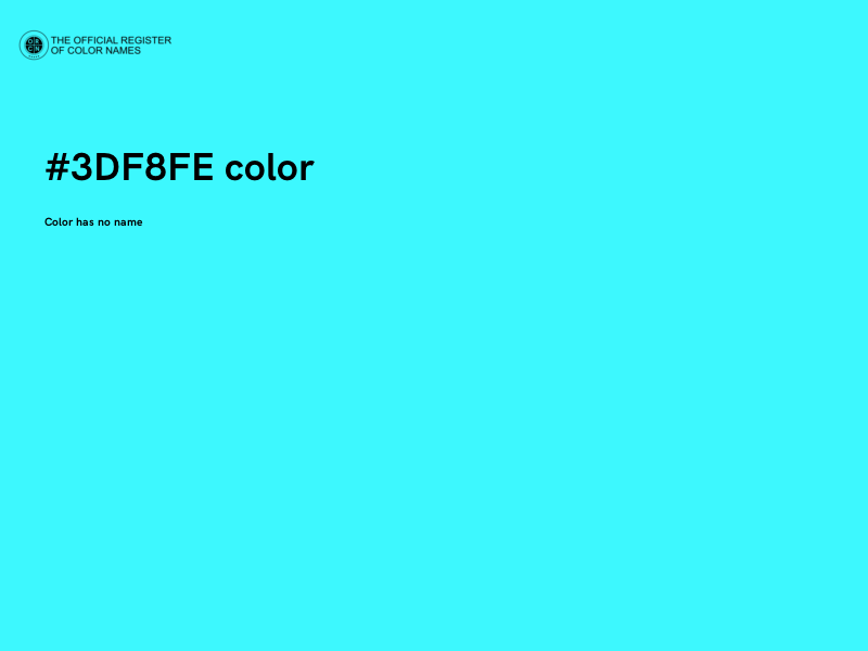 #3DF8FE color image