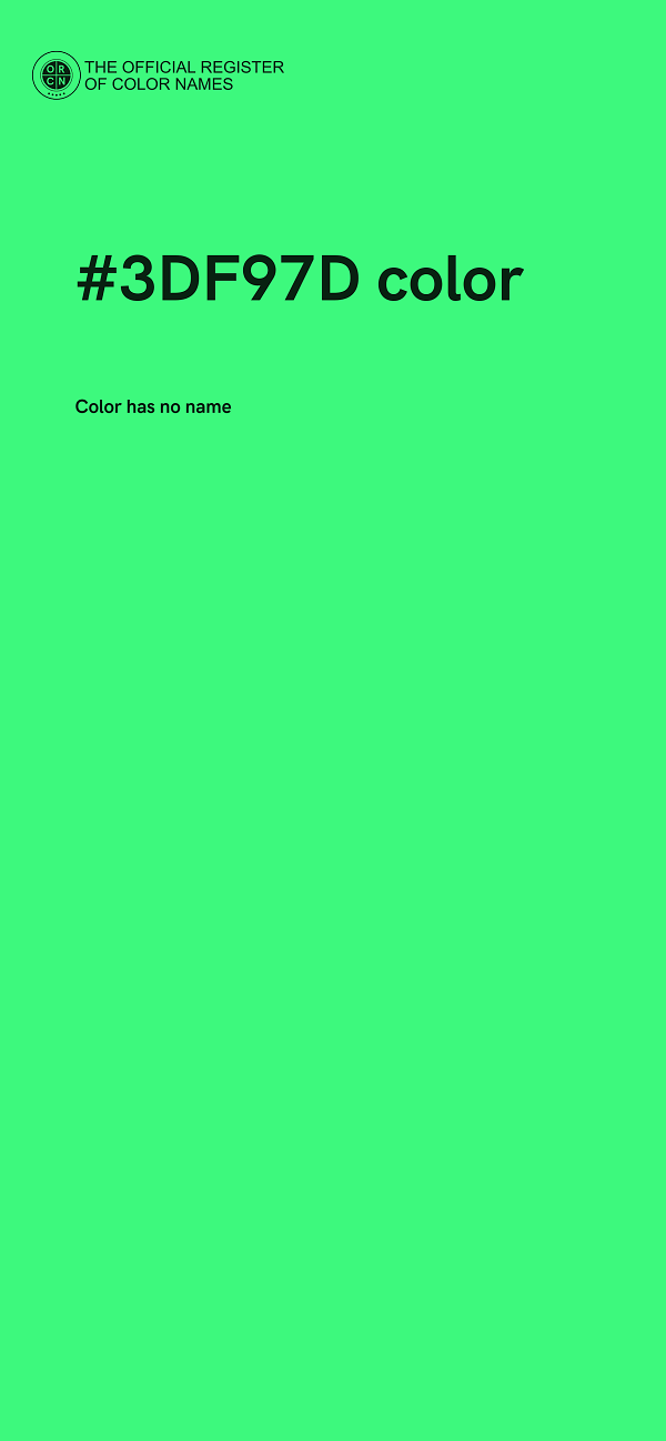 #3DF97D color image