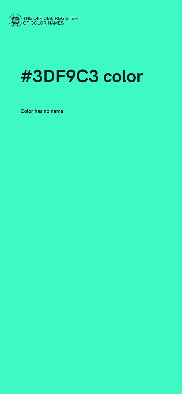 #3DF9C3 color image