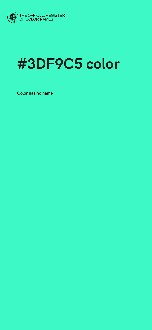 #3DF9C5 color image