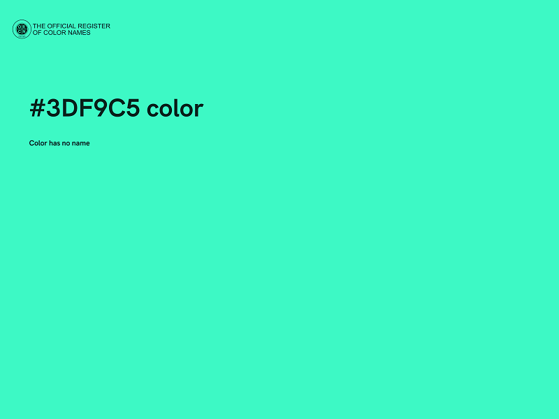 #3DF9C5 color image