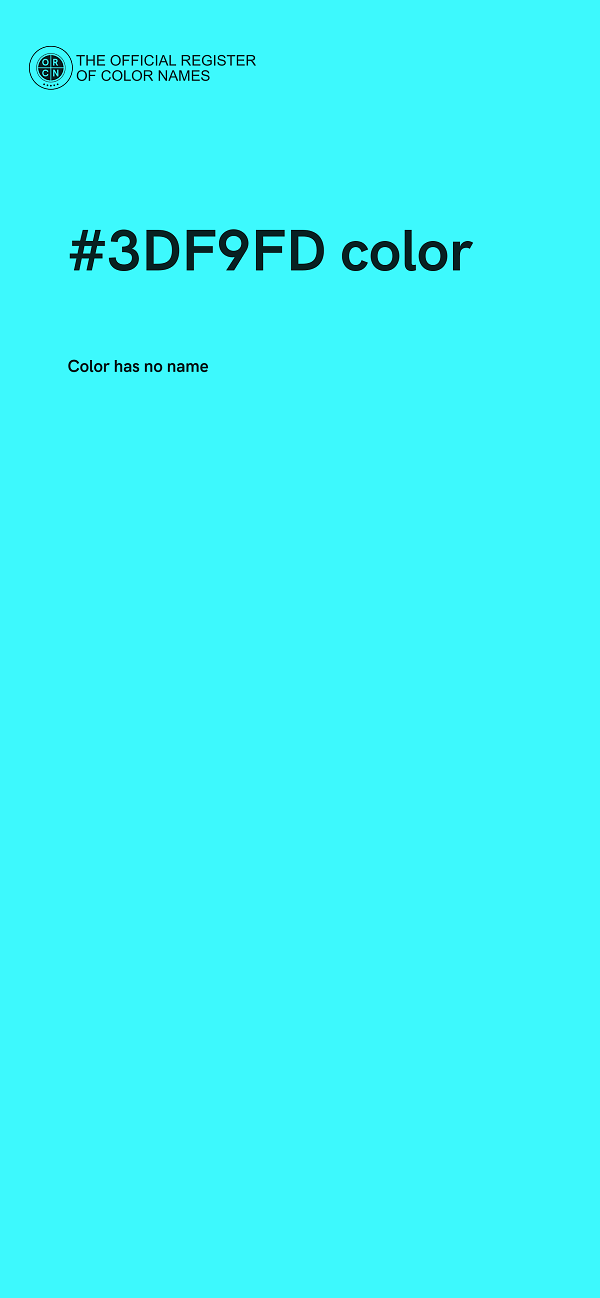 #3DF9FD color image