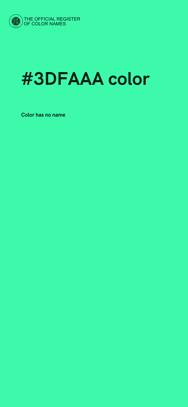 #3DFAAA color image