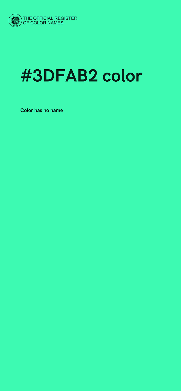 #3DFAB2 color image