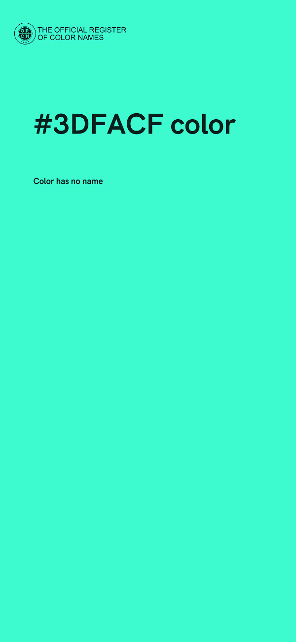 #3DFACF color image