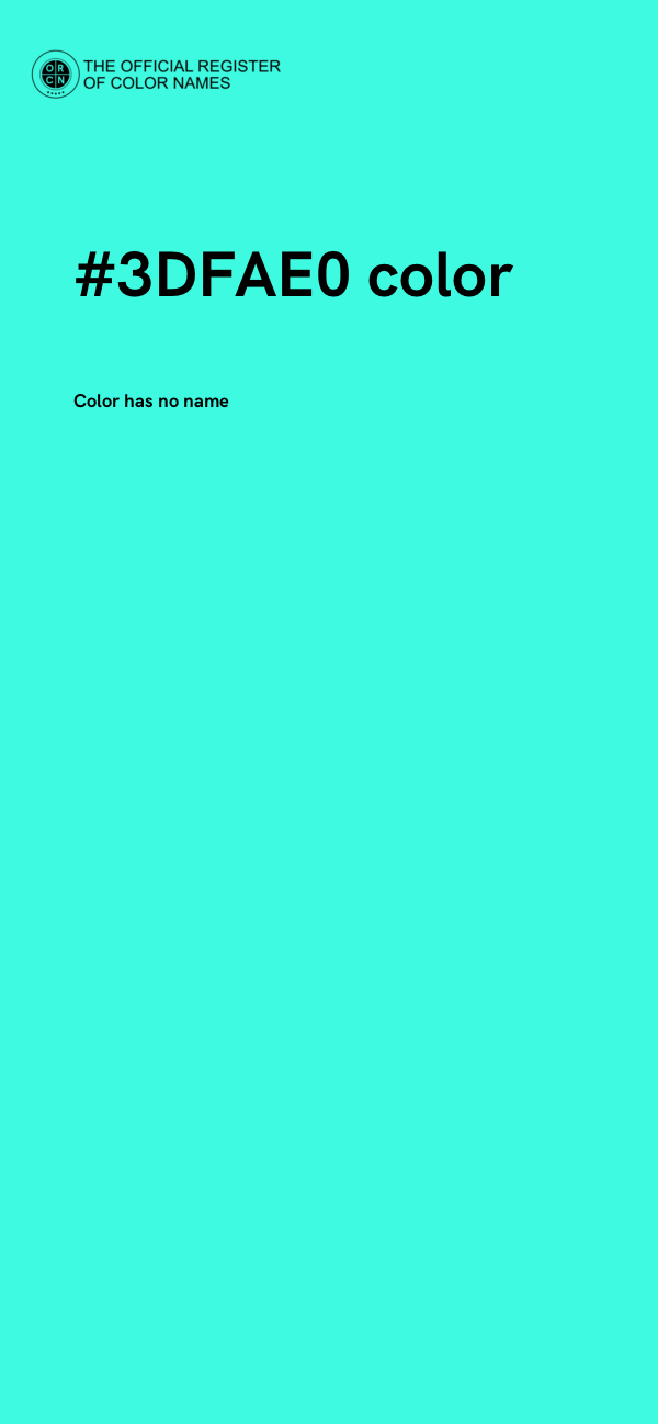 #3DFAE0 color image