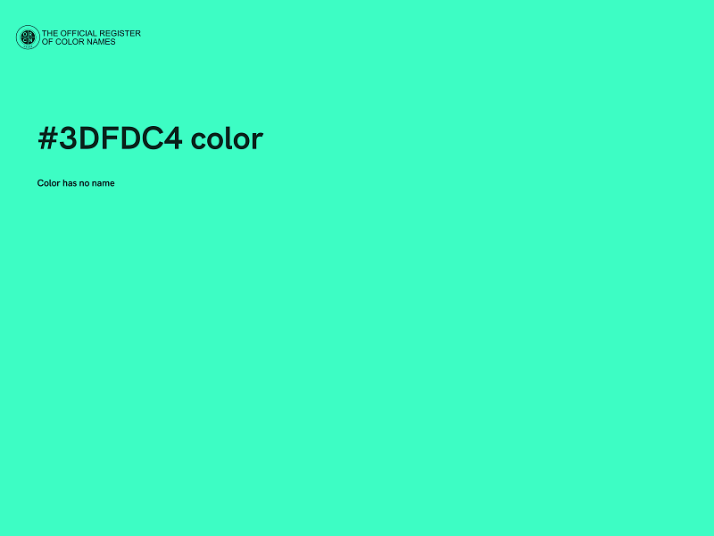 #3DFDC4 color image