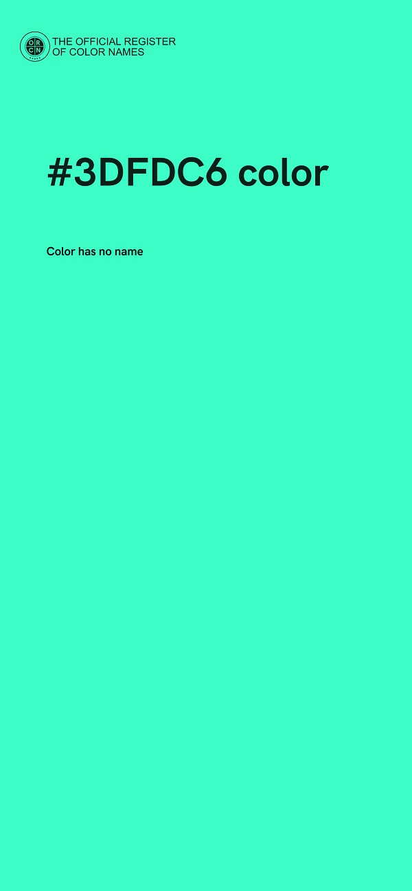 #3DFDC6 color image