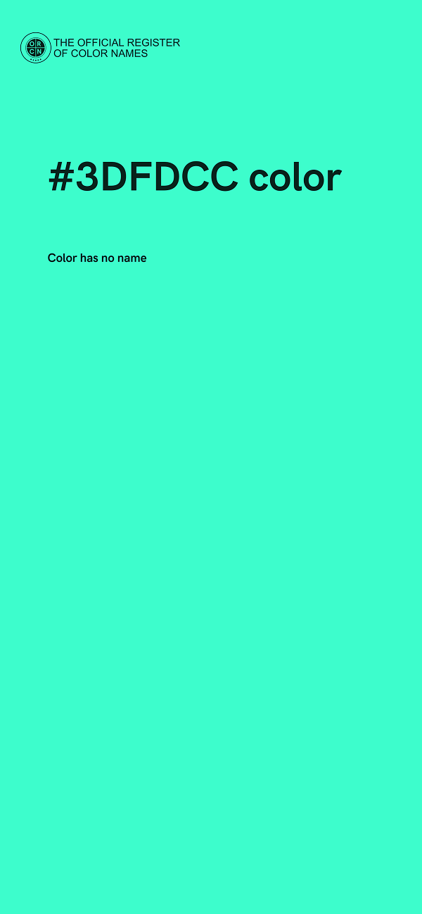 #3DFDCC color image