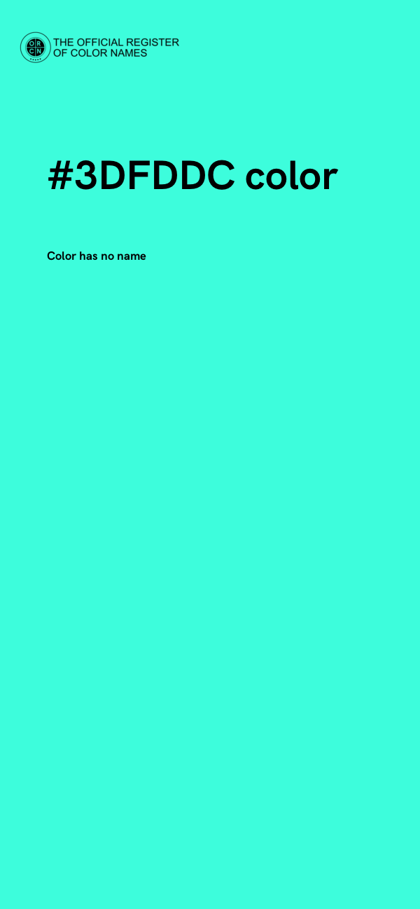 #3DFDDC color image