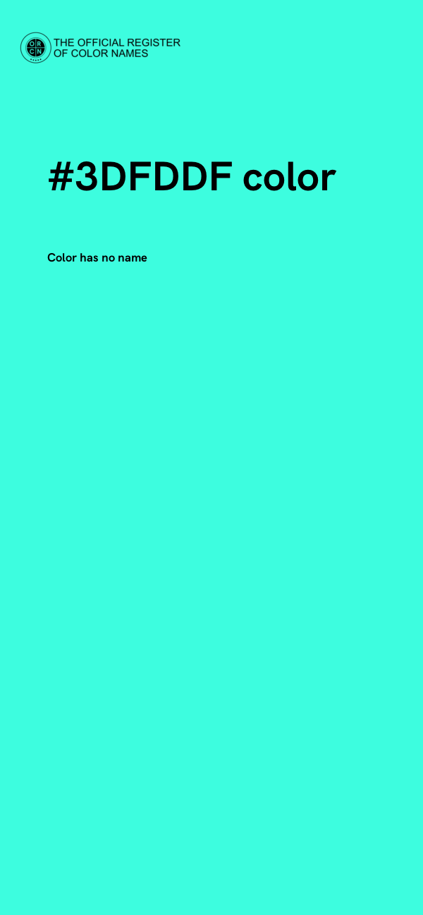 #3DFDDF color image