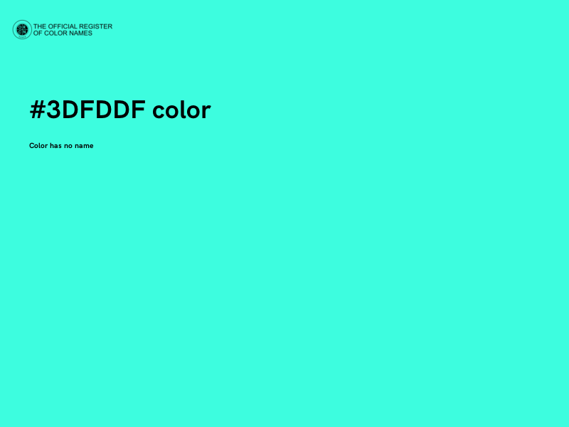 #3DFDDF color image
