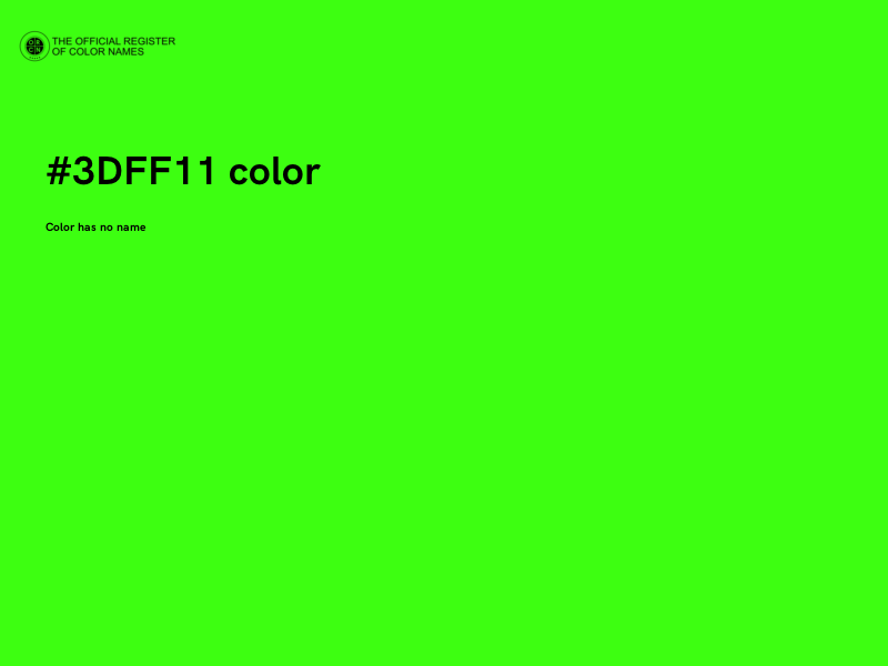 #3DFF11 color image