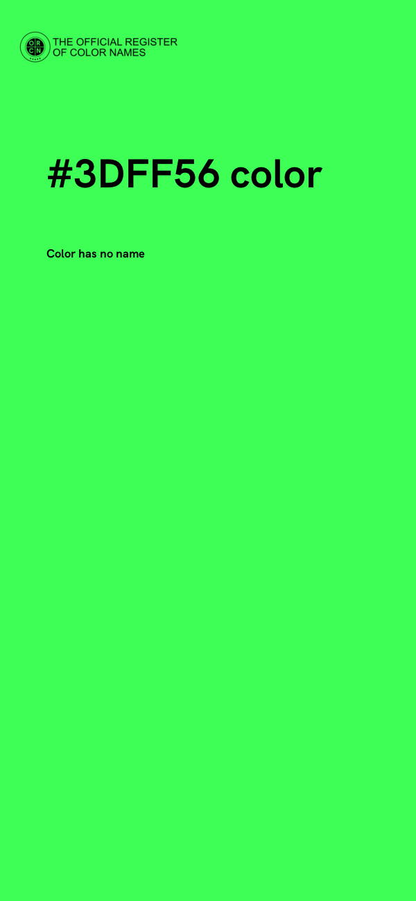 #3DFF56 color image